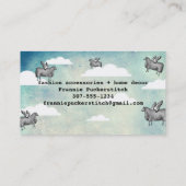 羊翼編飛んでいる集機編み物編集機 名刺 (裏面)