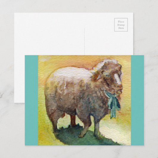 羊葉書 ポストカード (正面/裏面)