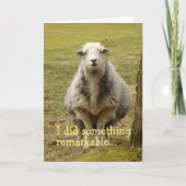 羊誕生日カード カード (正面)