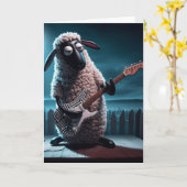 羊遊のギター カード (黄色い花)