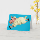 羊間抜け カード (黄色い花)