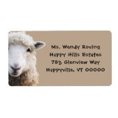 羊顔ウール農家ラム差出人住所 ラベル (正面)