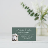 羊顔カスタム糸繊維工芸品店 名刺 (スタンド正面)