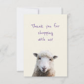 羊顔スモールビジネスサンキューノートカード サンキューカード (正面)
