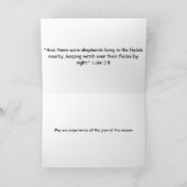 羊飼いが夜に羊の群れを見ている シーズンカード (内部)