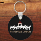 羊飼いが必要な羊のみ キーホルダー (正面)