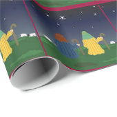 羊飼いが羊の群れを見守る ラッピングペーパー (ロールコーナー)