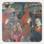 羊飼いたちがチーズを作る受胎告知 スクエアシール (正面)