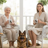羊飼いとお茶の時間モダン コーヒーマグカップ