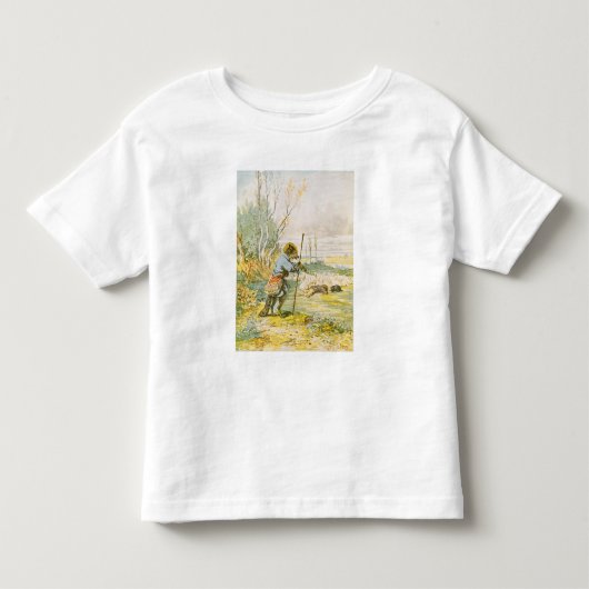 羊飼いとしてオオカミ トドラーTシャツ (正面)