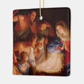 羊飼いとマジクリスマスの崇拝 セラミックオーナメント (左)