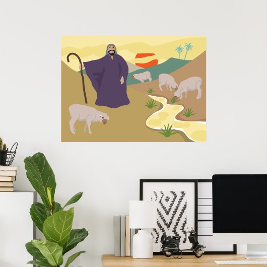 羊飼いと彼の群れのポスター ポスター (ホームオフィス)
