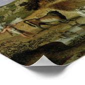 羊飼いと牛の風景 ポスター (角)