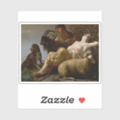 羊飼いと眠っている羊飼いの娘 シール (シート)