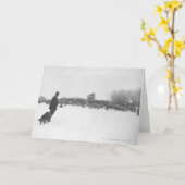 羊飼いと羊のキャンプの犬 カード (黄色い花)