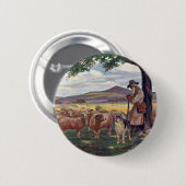 羊飼いと羊のヴィンテージ 缶バッジ (正面&裏面)