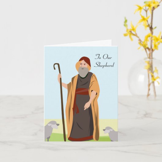 羊飼いに カード (黄色い花)