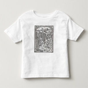 羊飼いのカレンダーからの8月、 トドラーTシャツ