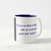 羊飼いのマグへの告知 ツートーンマグカップ (正面右)