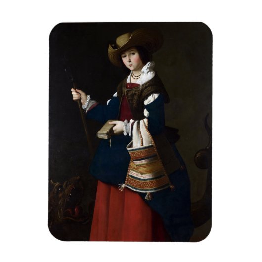 羊飼いの女性としての聖マーガレット マグネット (縦)