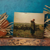 羊飼いの娘、1863年 フォトプラーク (側面)