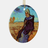 羊飼いの少女(ミレー作) by ヴィンセント・ヴァン・ゴッホ セラミックオーナメント (右)