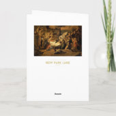 羊飼いの崇拝ファインアートクリスマス シーズンカード (裏面)