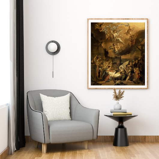 羊飼いの崇拝ファインアートクリスマス ポスター