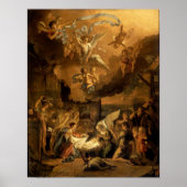 羊飼いの崇拝ファインアートクリスマス ポスター (正面)