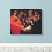 羊飼いの崇拝2 キャンバスプリント (インサイチュ (ウッドフロア))