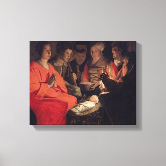 羊飼いの崇拝2 キャンバスプリント (正面)