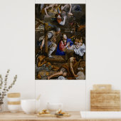 羊飼いの崇拝 – フアン・バウティスタ・マイノ ポスター (キッチン)