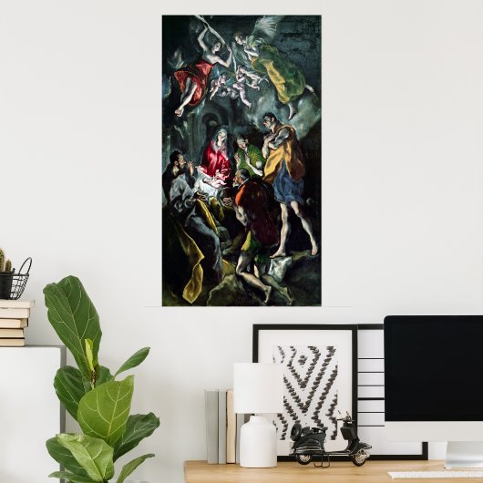 羊飼いの崇拝 ポスター (ホームオフィス)