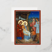 羊飼いの崇拝 箔シーズンポストカード (正面/裏面)