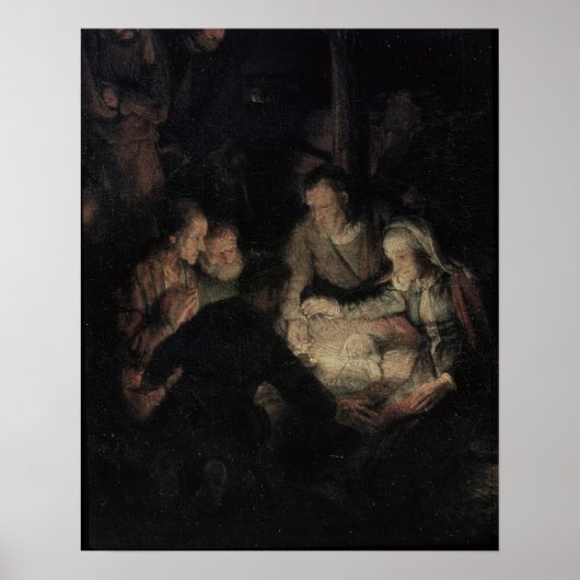 羊飼いの崇拝，詳細, 1646 ポスター (正面)