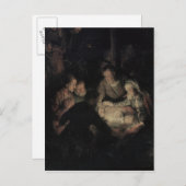 羊飼いの崇拝，詳細, 1646 ポストカード (正面/裏面)