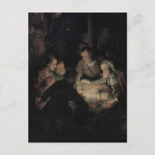 羊飼いの崇拝，詳細, 1646 ポストカード (正面)