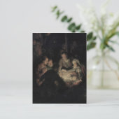 羊飼いの崇拝，詳細, 1646 ポストカード (スタンド正面)