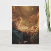 羊飼いの崇拝 – Boucher 1750，彼，誰… シーズンカード (裏面)