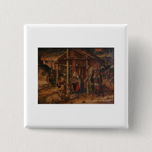 羊飼いの崇拝 – Carlo Crivelli - c148 缶バッジ (正面)