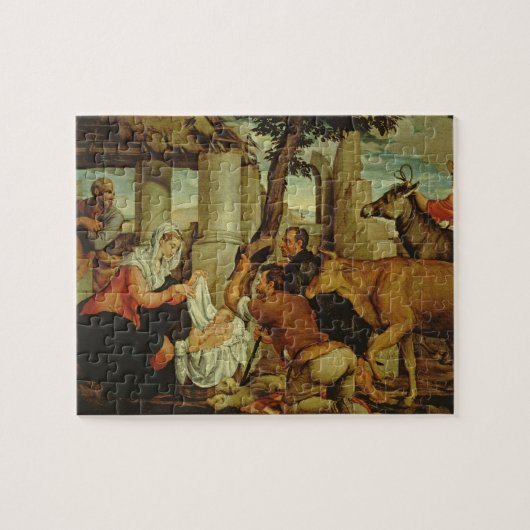 羊飼いの崇敬 ジグソーパズル (横)