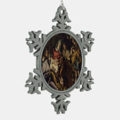 羊飼いの崇敬 スノーフレークピューターオーナメント (左)