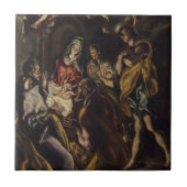 羊飼いの崇敬 タイル (正面)