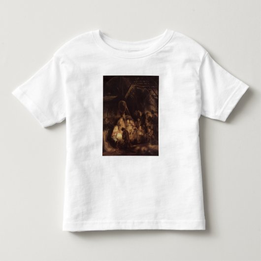 羊飼いの崇敬、1646年 トドラーTシャツ (正面)