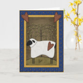 羊飼いの悔やみや弔慰愛 カード (黄色い花)