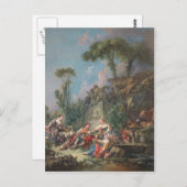 羊飼いの牧歌 - フランソワ・ブーシェ ポストカード (正面/裏面)