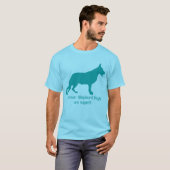 羊飼いの犬とテキスト Tシャツ (正面フル)