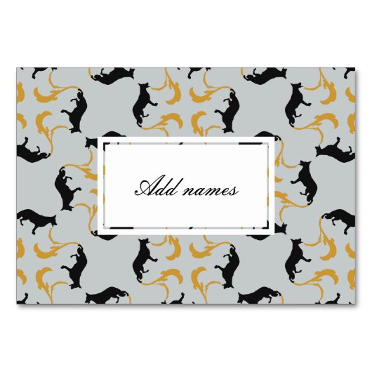 羊飼いの犬のシルエット テーブルナンバー (正面)