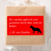 羊飼いの犬のシルエット ラベル (インサイチュ)