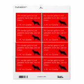 羊飼いの犬のシルエット ラベル (フルシート)